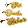 Llaveros de Nombre Custom Wooden Keychain