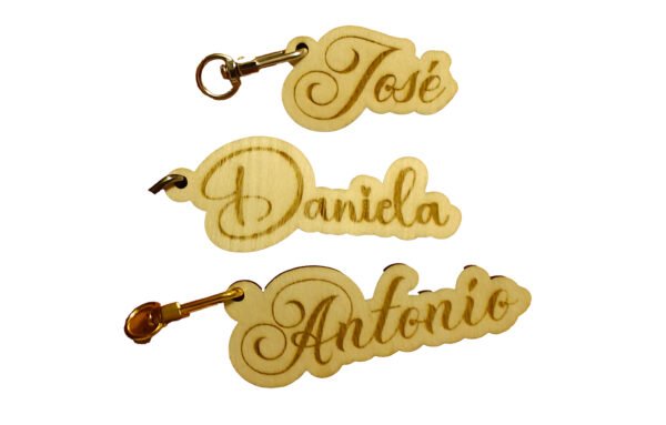Llaveros de Nombre Custom Wooden Keychain