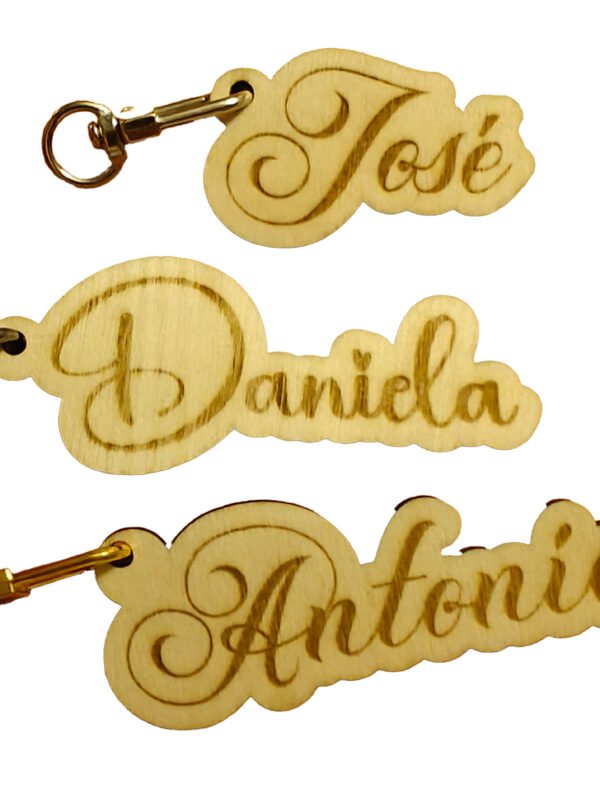 Llaveros de Nombre Custom Wooden Keychain